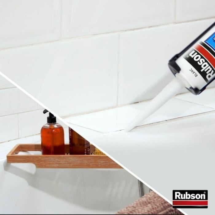Rubson 2690812 Sellador Sanitario Antimoho Blanco 280ml para Baño Saludable 3