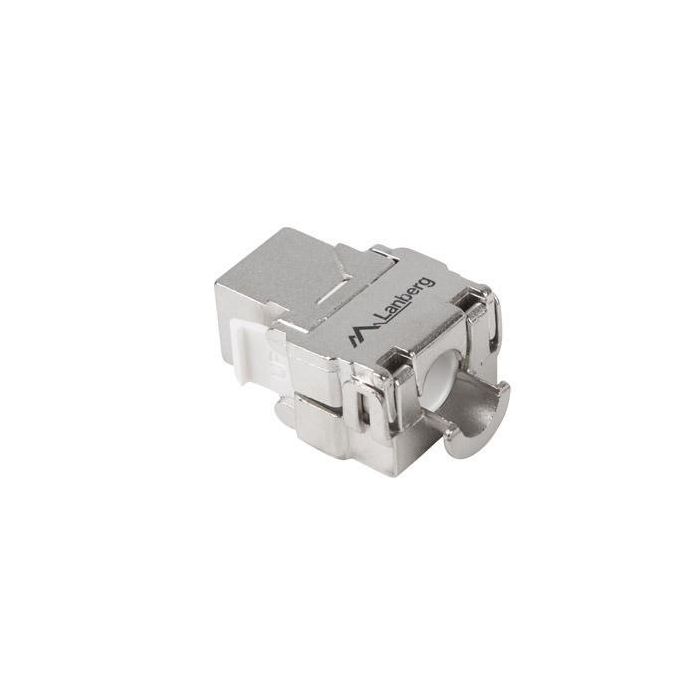 Lanberg Conector Keystone Toolless RJ45 Cat. 6 S/FTP Plata Metálico Instalación sin Herramientas AWG 22-26 1