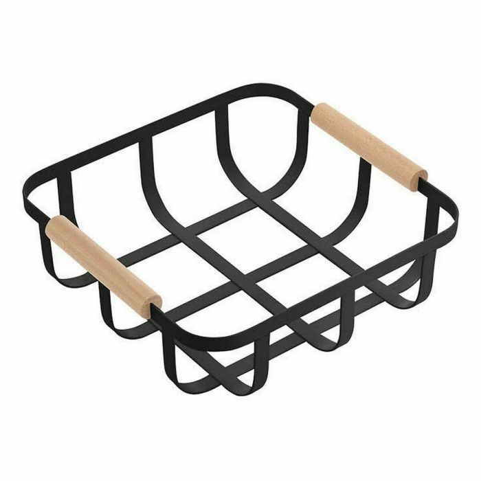 Cesta Multiusos Confortime Negro 23 x 23 x 8 cm (6 Unidades) 2