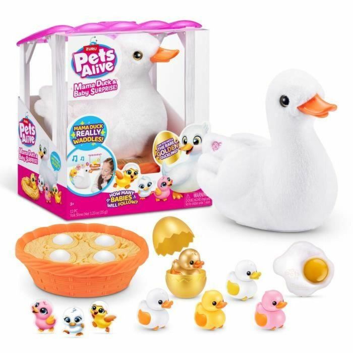 Zuru ZUR4894680033351 Juguete Interactivo Mama Duck: Patitos que Siguen a su Madre, Revela Sorpresas en Cada Interacción
