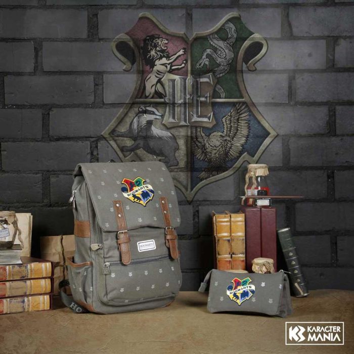 Estuche Portatodo Triple HS Greyly Harry Potter Gris 3 Estuche Portatodo Triple HS Greyly Harry Potter Gris 3