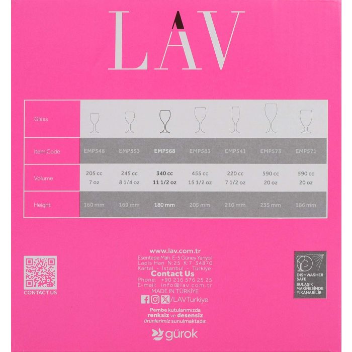 Empire Set 6 Copas Agua 340 cc (4 Cajas) 2