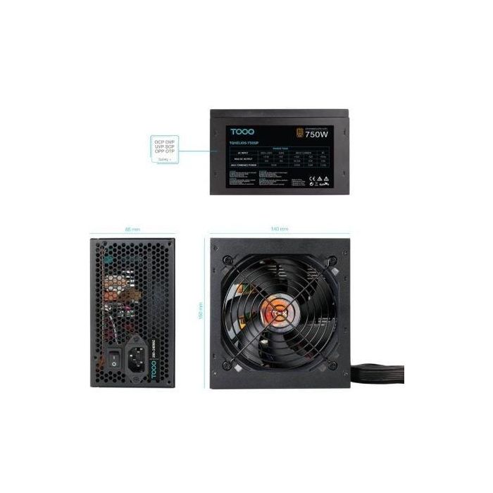 Fuente de Alimentación TooQ TQHELIOS-750SP/ 750W/ Ventilador 12cm/ 80 Plus Bronze 3 Fuente de Alimentación TooQ TQHELIOS-750SP/ 750W/ Ventilador 12cm/ 80 Plus Bronze 3