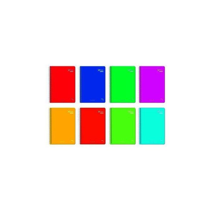 Pacsa Cuaderno Xtra Plus 80H Folio 90 gr 4x4 mm Tapa Dura Pack 5 Ud Colores Surtidos Pacsa Cuaderno Xtra Plus 80H Folio 90 gr 4x4 mm Tapa Dura Pack 5 Ud Colores Surtidos