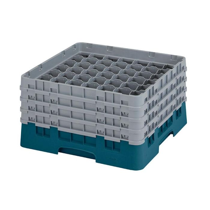 CAMBRO - 49S800-414 - Cesta de lavado 49 comp. 4 alturas - 6 cm Ø máx. - alt. máx. 21,7 cm - 50 x 50 x 26,7 cm - Cerceta