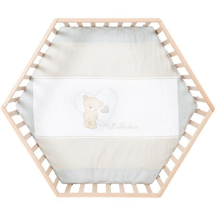 Roba AAAIG72186 Parque Infantil Hexagonal Liebhabear Altura Regulable, Base Extraíble, 6 Ruedas con Freno, Madera Natural, Diseño Osito 1 Roba AAAIG72186 Parque Infantil Hexagonal Liebhabear Altura Regulable, Base Extraíble, 6 Ruedas con Freno, Madera Natural, Diseño Osito 1