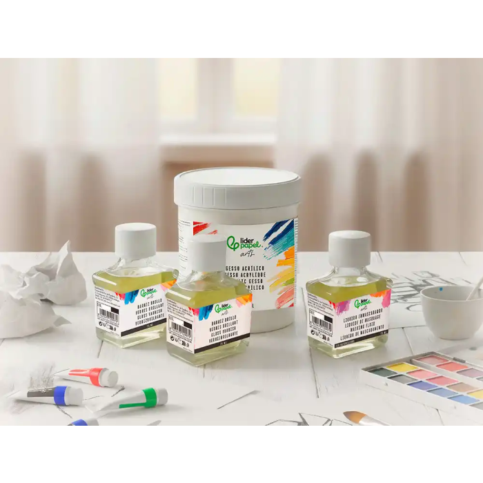 Liderpapel Barniz Acabado Brillante para Pintura Bote 75 ml 3