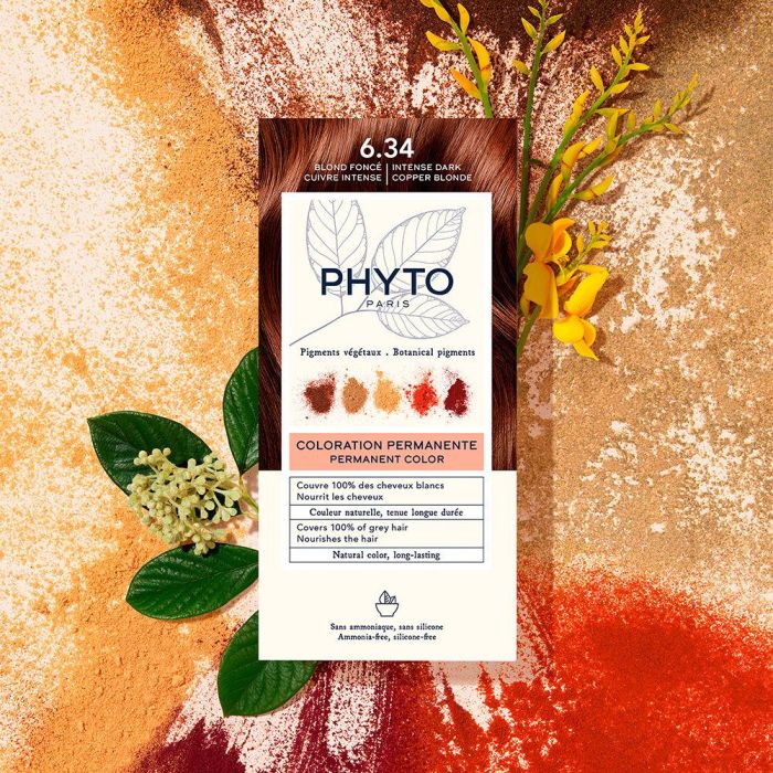 Phyto PHYTOCOLOR #6.34 Rubio Oscuro Cobrizo Tintes de pelo Mujer Contenido 4 u 1