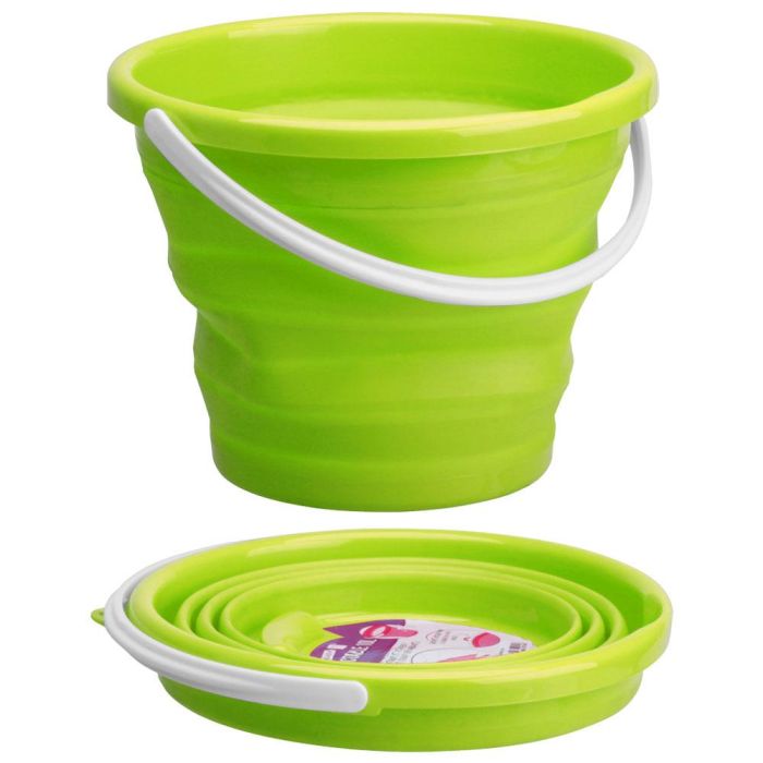 Je cherche une Idee Cubo Plegable 10 L Plástico y Silicona Colores Surtidos Ideal para el Hogar y Exterior 4