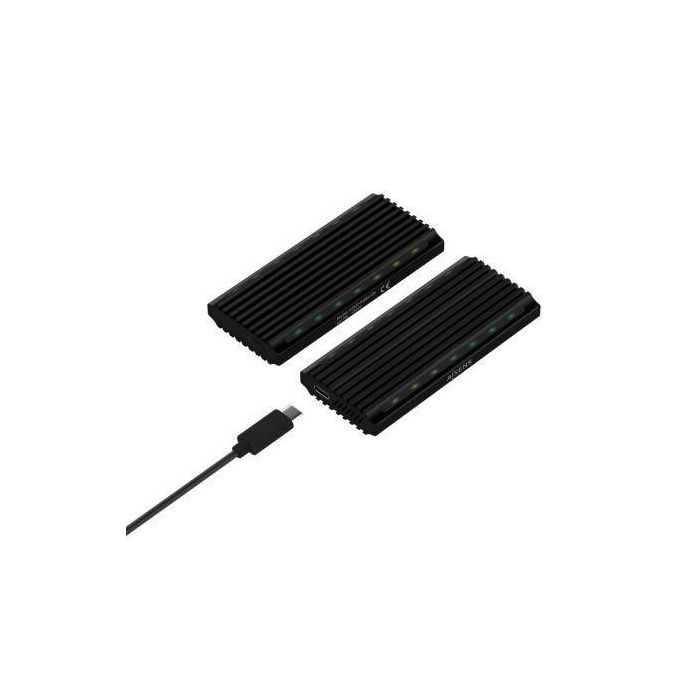 Aisens ASM2-RGB012B Caja Externa Disco SSD M.2 SATA/NVMe USB 3.2 Gen 2 10Gbps USB-C RGB Sin Tornillos Aluminio Negro 2230/42/60/80 2 Aisens ASM2-RGB012B Caja Externa Disco SSD M.2 SATA/NVMe USB 3.2 Gen 2 10Gbps USB-C RGB Sin Tornillos Aluminio Negro 2230/42/60/80 2