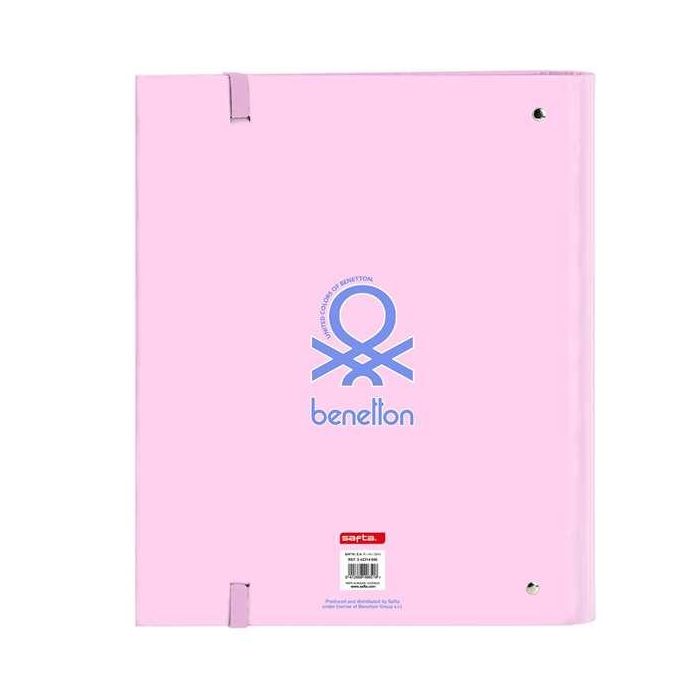 Carpeta de anillas Benetton Pink Rosa (27 x 32 x 3.5 cm) 1