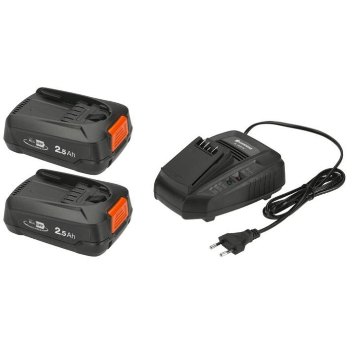 Gardena Starter-Kit P4A 2 x PBA 18V/45 2.5 Ah + AL 1830 CV 0 Gardena Starter-Kit P4A 2 x PBA 18V/45 2.5 Ah + AL 1830 CV 0