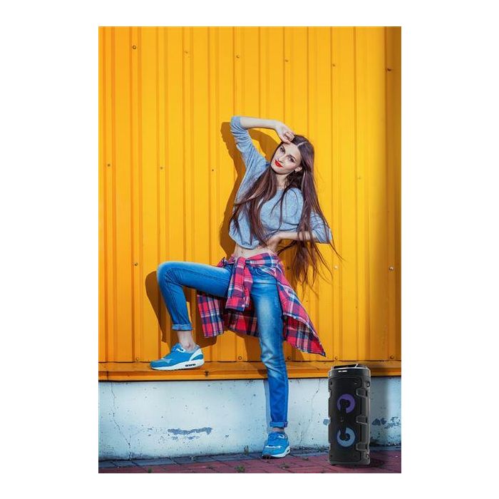 Elbe ALT-88-TWS Altavoz Bluetooth Karaoke Portátil LED 10W con Micrófono, SD, USB y FM