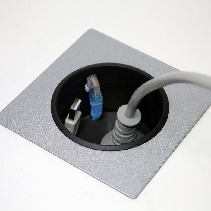 Forming Function PCT Pasacables Type F, Salida Satélite Oculta 3 Alturas Negro 5 Forming Function PCT Pasacables Type F, Salida Satélite Oculta 3 Alturas Negro 5