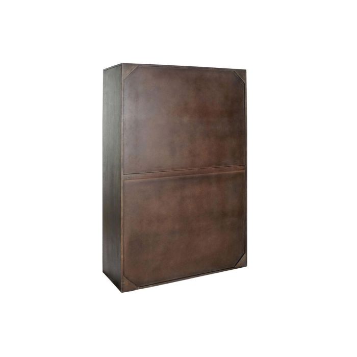 DKD Home Decor Armario Moderno Marrón Oscuro Dorado 100x40x175 cm de Acacia y Metal con 2 Puertas y 2 Cajones 1
