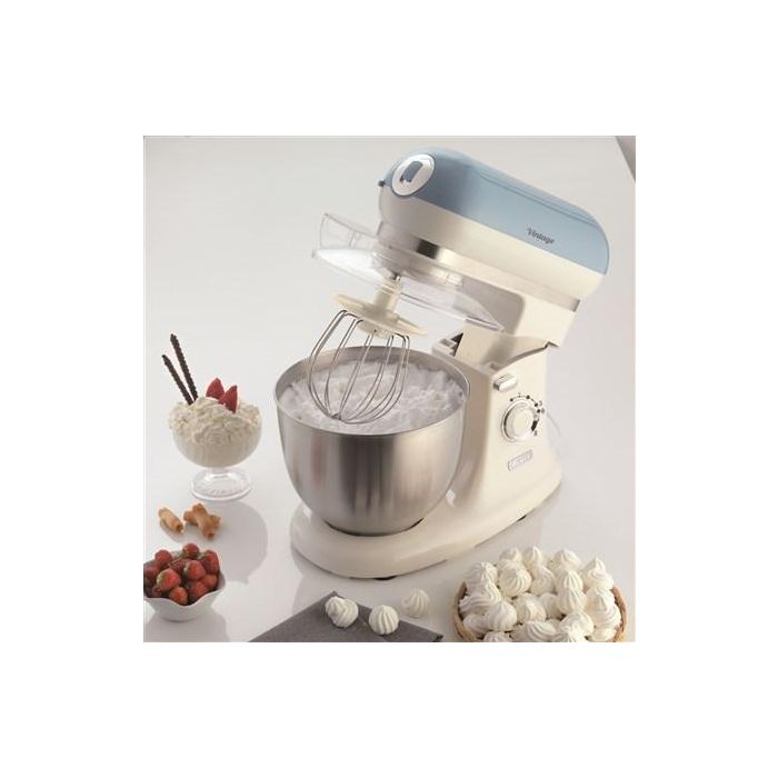 Ariete 1588/05 Robot de Cocina Vintage Azul, 10 Velocidades, Función Pulse, Bol de Acero Inoxidable 8 Ariete 1588/05 Robot de Cocina Vintage Azul, 10 Velocidades, Función Pulse, Bol de Acero Inoxidable 8