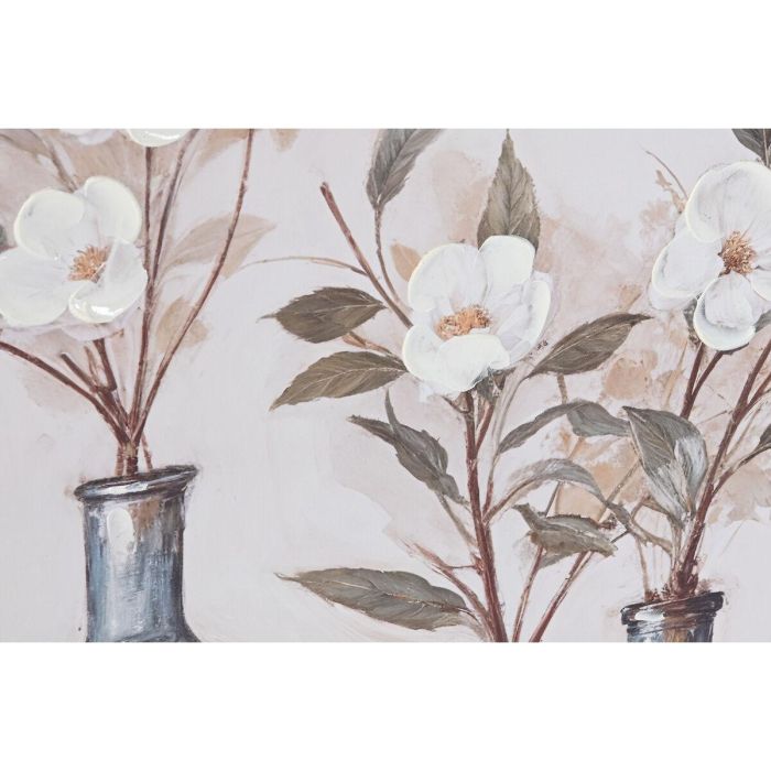 DKD Home Decor Cuadro Oriental Decorativo Lienzo y Abeto Azul Beige 80 cm Alto x 60 cm Ancho (Set 2 Unidades) Diseño Jarrones Surtido 2
