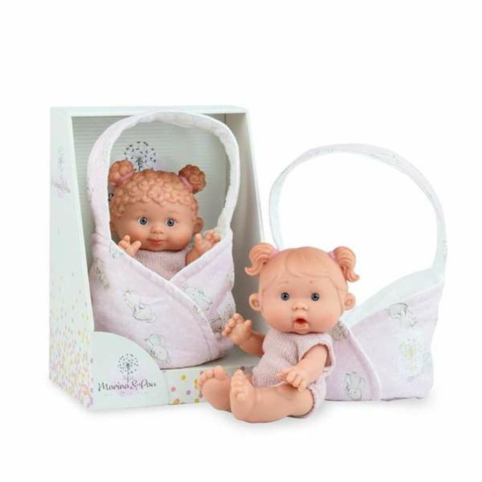 Muñeca nenotin baby en estuche. cuerpo y extremidades de vinilo 21 cm 2