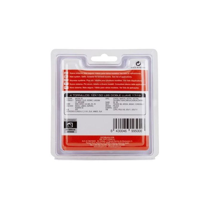 Antirrobo 12x150 L26 17-19 4 Tornillos Conico Cs6 TOR9950 2 Antirrobo 12x150 L26 17-19 4 Tornillos Conico Cs6 TOR9950 2