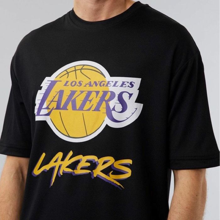 Camiseta Deportiva de Manga Corta MESH TEE LOSLAK BLKTRP New Era 60284737 Negro 1