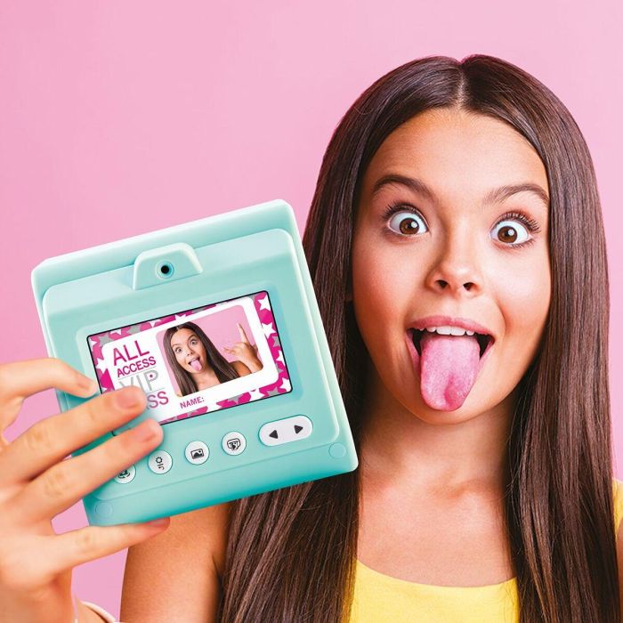 Canal Toys CTCLK019 Cámara retro de impresión instantánea infantil con 4 rollos de papel, rotuladores y pegatinas. 2 Canal Toys CTCLK019 Cámara retro de impresión instantánea infantil con 4 rollos de papel, rotuladores y pegatinas. 2