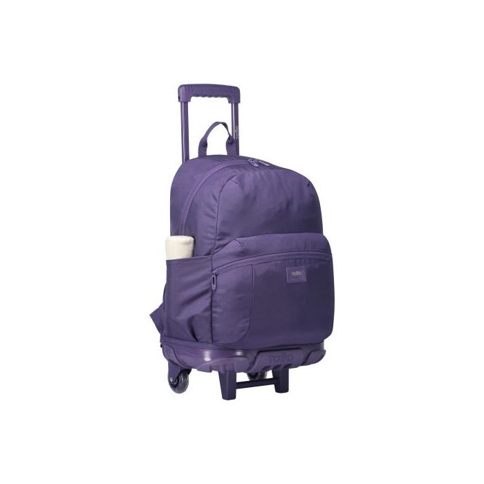 Totto Mochila Escolar con Ruedas Trik Color Morado - Doble Compartimento, Bolsillo para Botella, PC 14 Pulgadas, Refuerzo PVC - MA03TKI003-23100-M4R 3