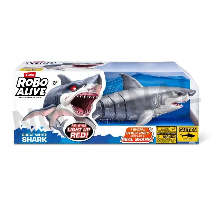 Zuru Robo Alive Shark Attack Tiburón Blanco Juguete Interactivo con Movimientos Realistas y Ojos Brillantes 1721839408360 2