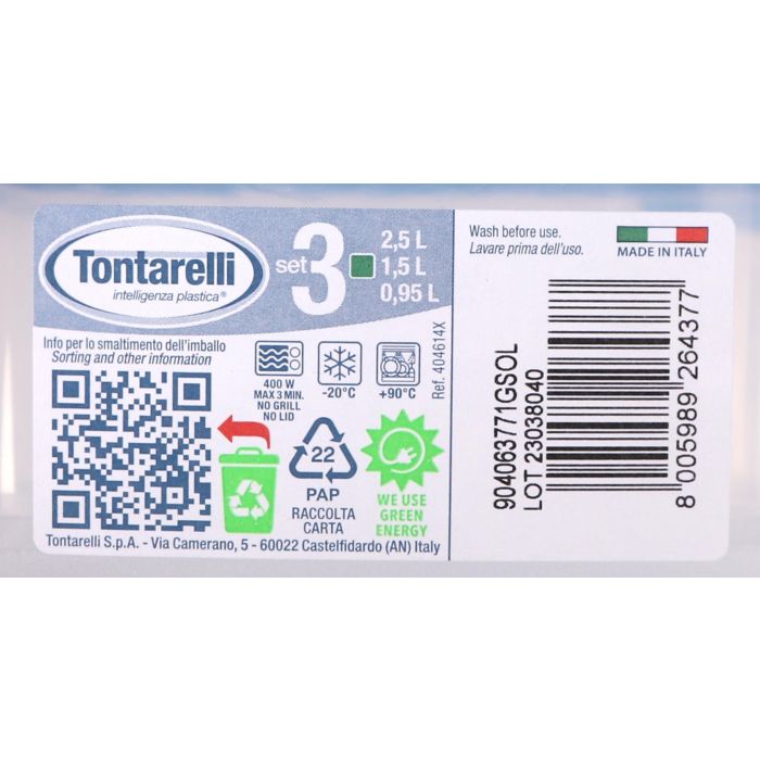 Set 3 Fiambreras Cuadradas Inde 1L, 1.5L, 2.5L Azul (20 Cajas) 1 Set 3 Fiambreras Cuadradas Inde 1L, 1.5L, 2.5L Azul (20 Cajas) 1