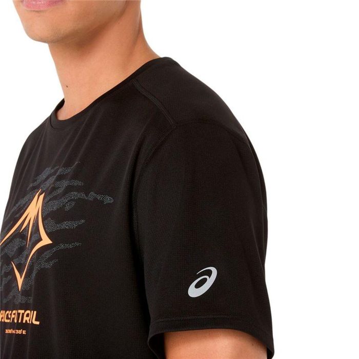 Camiseta de Manga Corta Hombre Asics Fujitrail Logo Negro 42 2