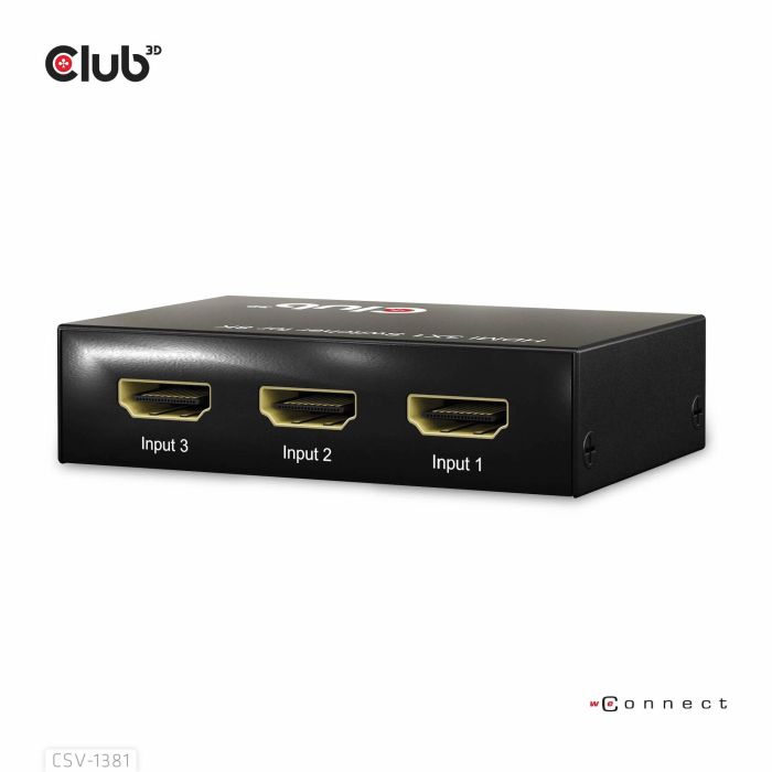 Club3D Switchbox HDMI 3 Entradas a 1 Salida 8K60Hz UHD 12 Club3D Switchbox HDMI 3 Entradas a 1 Salida 8K60Hz UHD 12