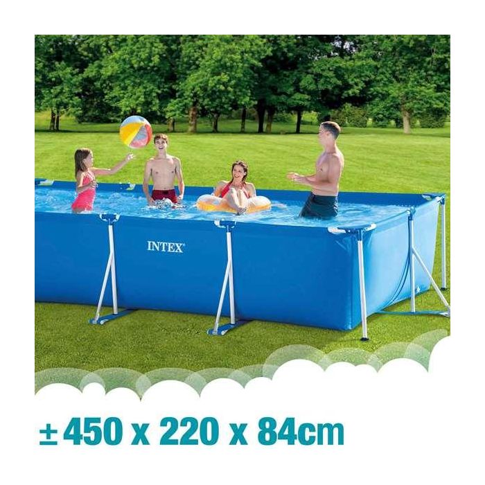 Intex Piscina Rectangular con Estructura Metálica 450x220x84cm con Bomba de Filtración para Jardín 1 Intex Piscina Rectangular con Estructura Metálica 450x220x84cm con Bomba de Filtración para Jardín 1
