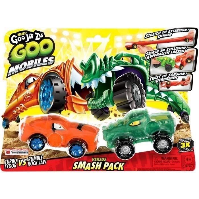 Moose Toys MOO0630996426746 Vehículos Miniatura Goo Mobiles Turbo Tyger vs Rumbler Jaw