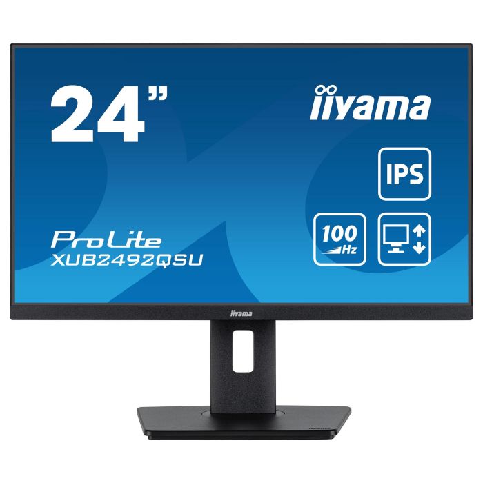 iiyama ProLite XUB2492QSU-B1 Monitor 61cm 24" 2560x1440 WQHD IPS 0.5ms 100Hz HDMI DP USB Altavoces Pivot Negro 1
