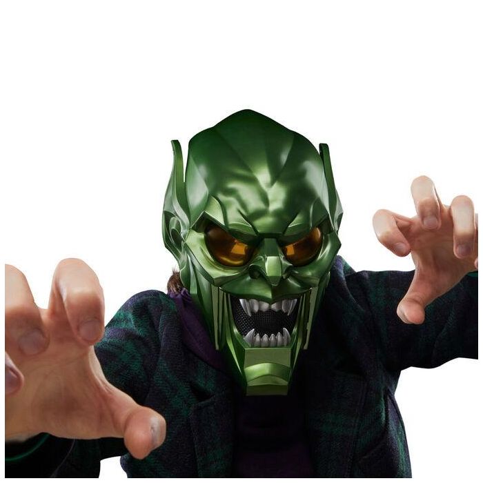 Casco premium del Duende Verde, artículo de cosplay coleccionable para adultos, serie Marvel Legends, Spider-Man: Sin camino a casa 10
