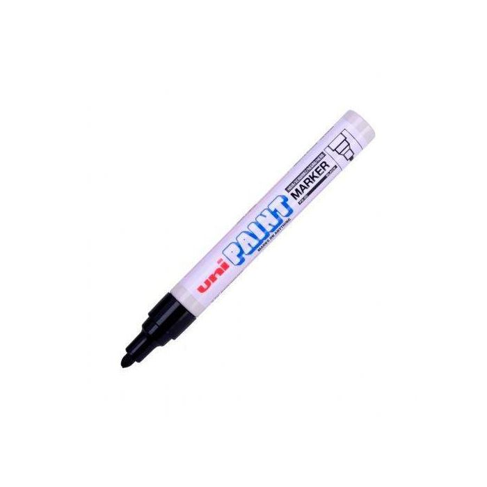 Uni-Ball Marcador Permanente Paint Marker Px-20 L Negro - Punta acrílica, resistente a luz y agua