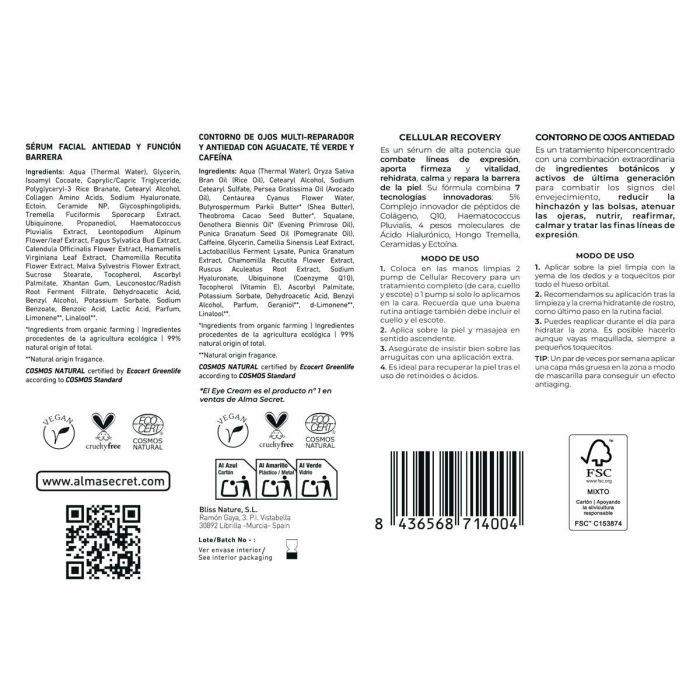 Alma Secret Eye Cream Antiedad Estuche 2 Pz 1