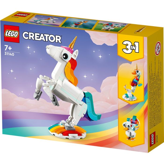 LEGO 31140 Unicornio Mágico Set Construcción Creator 3en1 Articulado Caballito de Mar Pavo Real +7 Años 9 LEGO 31140 Unicornio Mágico Set Construcción Creator 3en1 Articulado Caballito de Mar Pavo Real +7 Años 9
