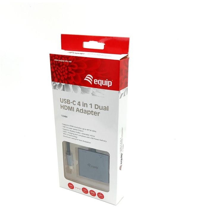 Hub USB Equip 133484 Gris 6 Hub USB Equip 133484 Gris 6