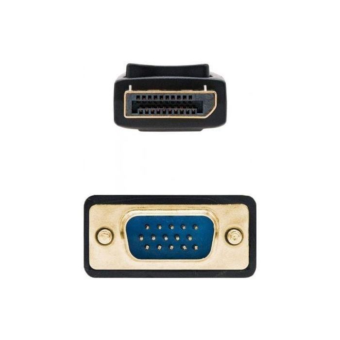 Nanocable 10.15.4402 Cable Conversor DisplayPort Macho a VGA Macho, 1920x1200@60Hz, 2m, Negro, Conectores Oro 24K, Compatible DP 1.2a 2 Nanocable 10.15.4402 Cable Conversor DisplayPort Macho a VGA Macho, 1920x1200@60Hz, 2m, Negro, Conectores Oro 24K, Compatible DP 1.2a 2