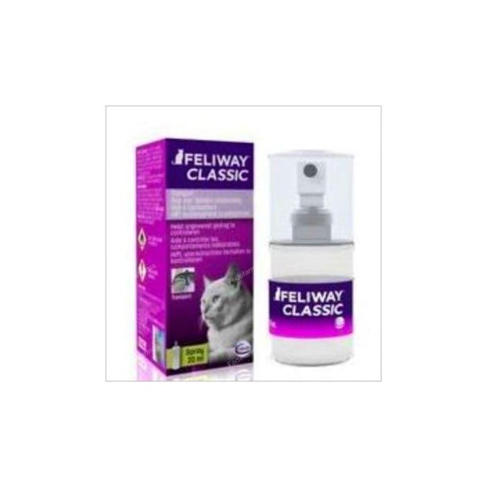 Feliway Classic Spray Antiestrés para Gatos. Ayuda a Reducir el Estrés en Viajes, Visitas al Veterinario y Marcajes en el Hogar 20 ml