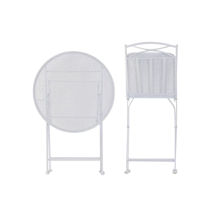 Mesa Terraza Y Jardin DKD Home Decor Blanco 60 x 70 x 60 cm Set de 3 7