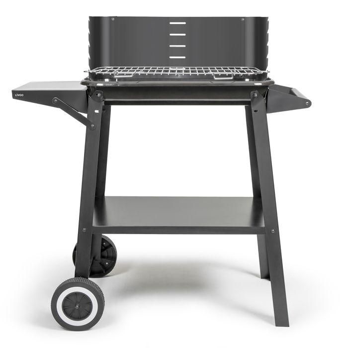 Livoo DOC328 Barbacoa de carbón de Acero inoxidable