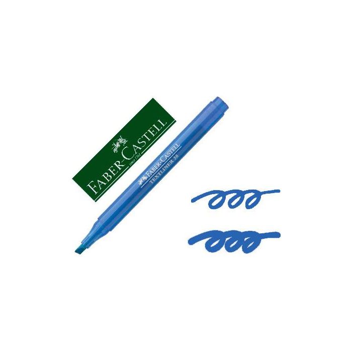 Rotulador Faber Fluorescente Textliner 38 Azul 10 unidades