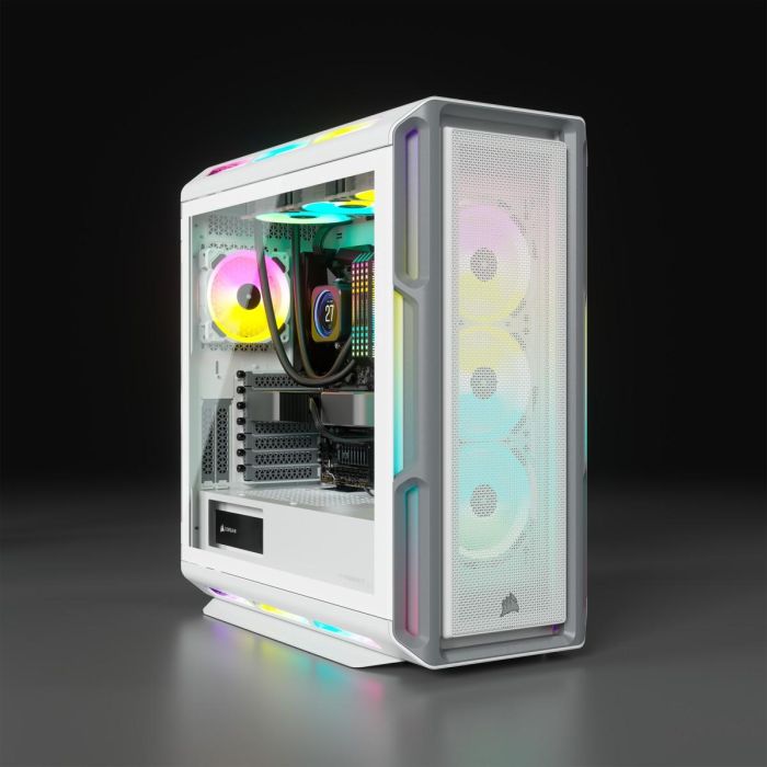 Corsair 5000T iCUE Midi Torre RGB Cristal Templado Blanca 1 Corsair 5000T iCUE Midi Torre RGB Cristal Templado Blanca 1