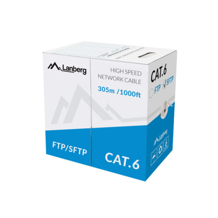 Lanberg LCS6-11CU-0305-S cable de red Gris 305 m Cat6 SF/UTP (S-FTP) Lanberg LCS6-11CU-0305-S cable de red Gris 305 m Cat6 SF/UTP (S-FTP)