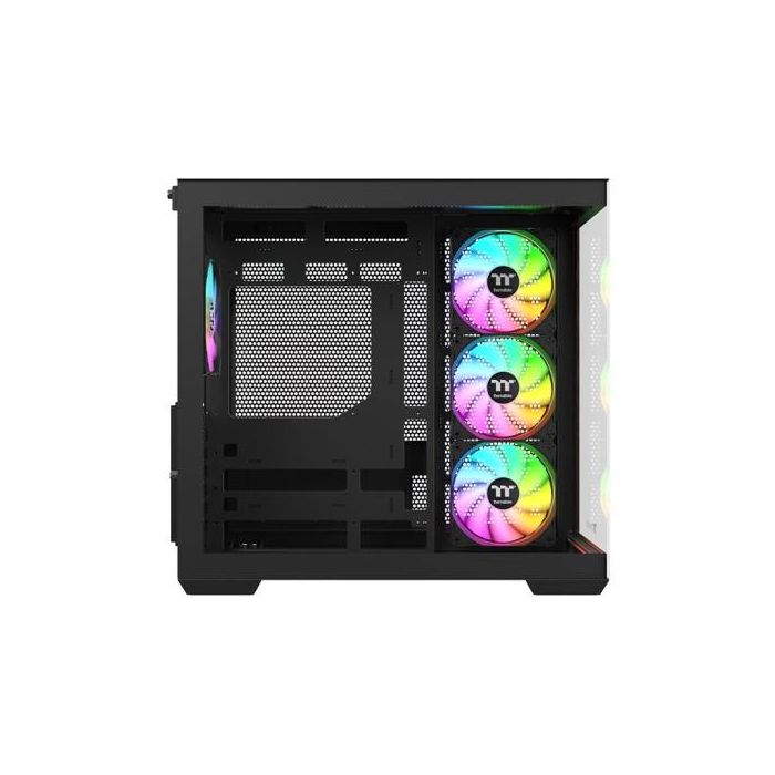 THERMALTAKE View 380 WS ARGB Midi Tower Caja PC Negra ATX/Micro-ATX/Mini-ITX con Panel Lateral de Cristal Templado y 3 Ventiladores ARGB Incluidos 3