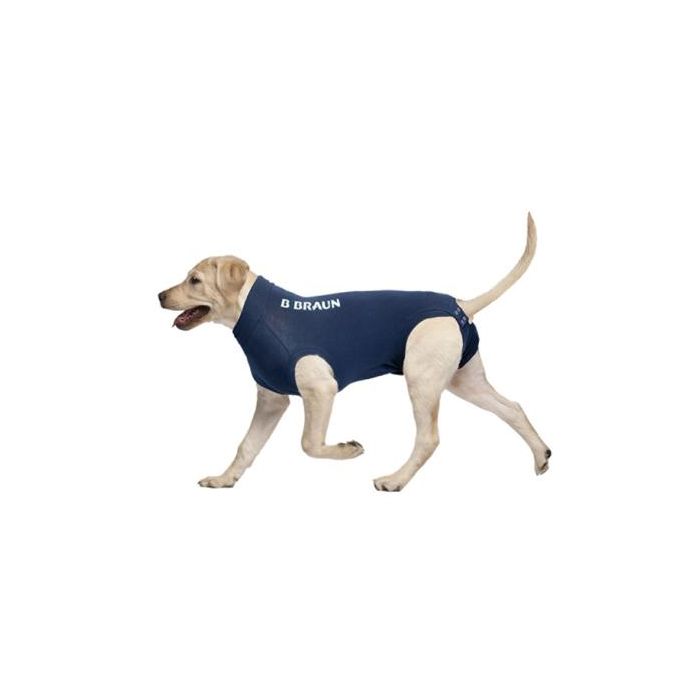 B. Braun Camiseta Protectora Para Perro Talla XL 77 cm Azul - 1 Unidad, 100% Algodón Hipoalergénico B. Braun Camiseta Protectora Para Perro Talla XL 77 cm Azul - 1 Unidad, 100% Algodón Hipoalergénico