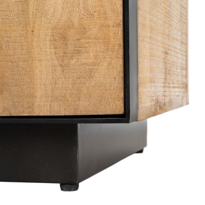 Mueble Tv Natural Madera de Mango Salón 150 X 44 X 55 cm