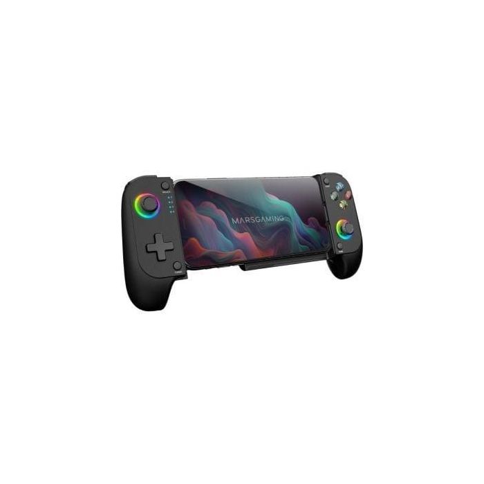Mars Gaming MGPX Gamepad Inalámbrico Bluetooth 5.0 2en1 PC PS4 PS3 Switch Android iOS Smartphone RGB Neon Vibración Turbo 8h 2