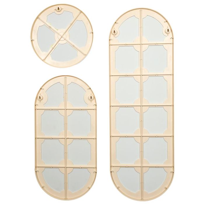 Home Deco Factory Juego De 3 Espejos Veda Beige Colección Terra Nova 5 Home Deco Factory Juego De 3 Espejos Veda Beige Colección Terra Nova 5